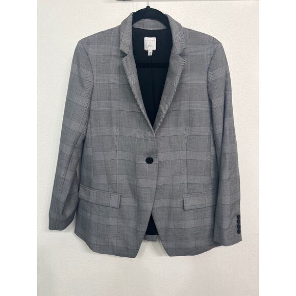 HATCH x J. Crew Maternity Regent Blazer in Gray Glen Plaid Size 1 Small-Medium - Picture 1 of 13